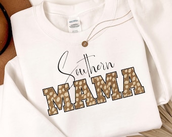 Southern Mama Deer Print PNG Digital Graphic Gift for Mom Shirt Sweatshirt Motherhood Woodland Neutral Instant Download - Commercial Use