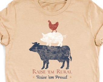 Patriotic Farm Animal Graphic Design Digital Download Sublimation Transfer Png Country Style Rural Pride Farm Life Agriculture Shirt 4H 4-H