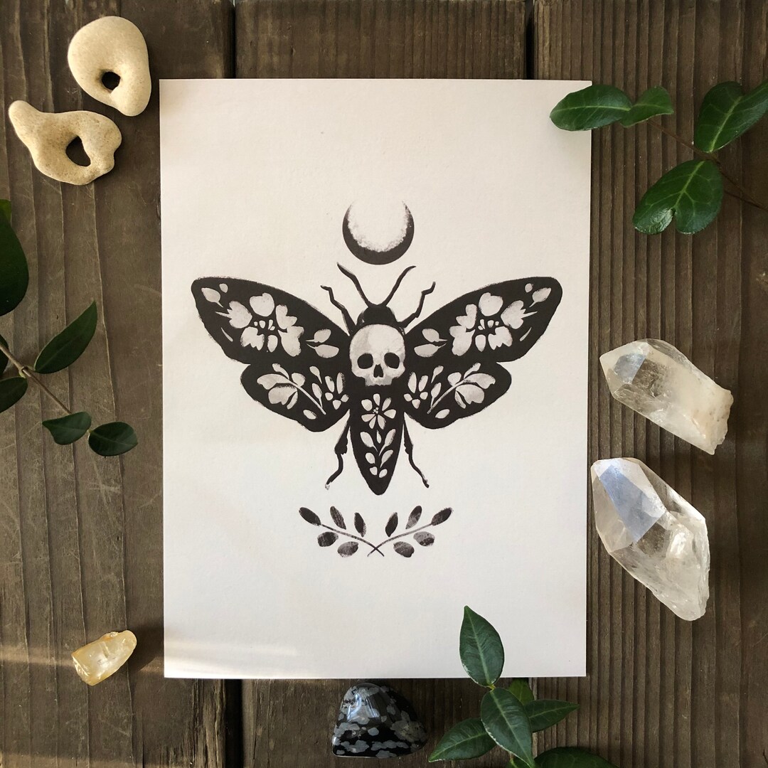 Death’s-head Hawk Moth - Print - Etsy