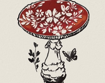 Fly Agaric Blooms Mushroom - Print