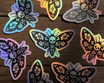 Death Moth Vinyl Holographic Sticker