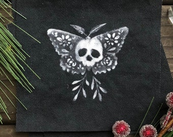 Punk Patch Moth with Skull