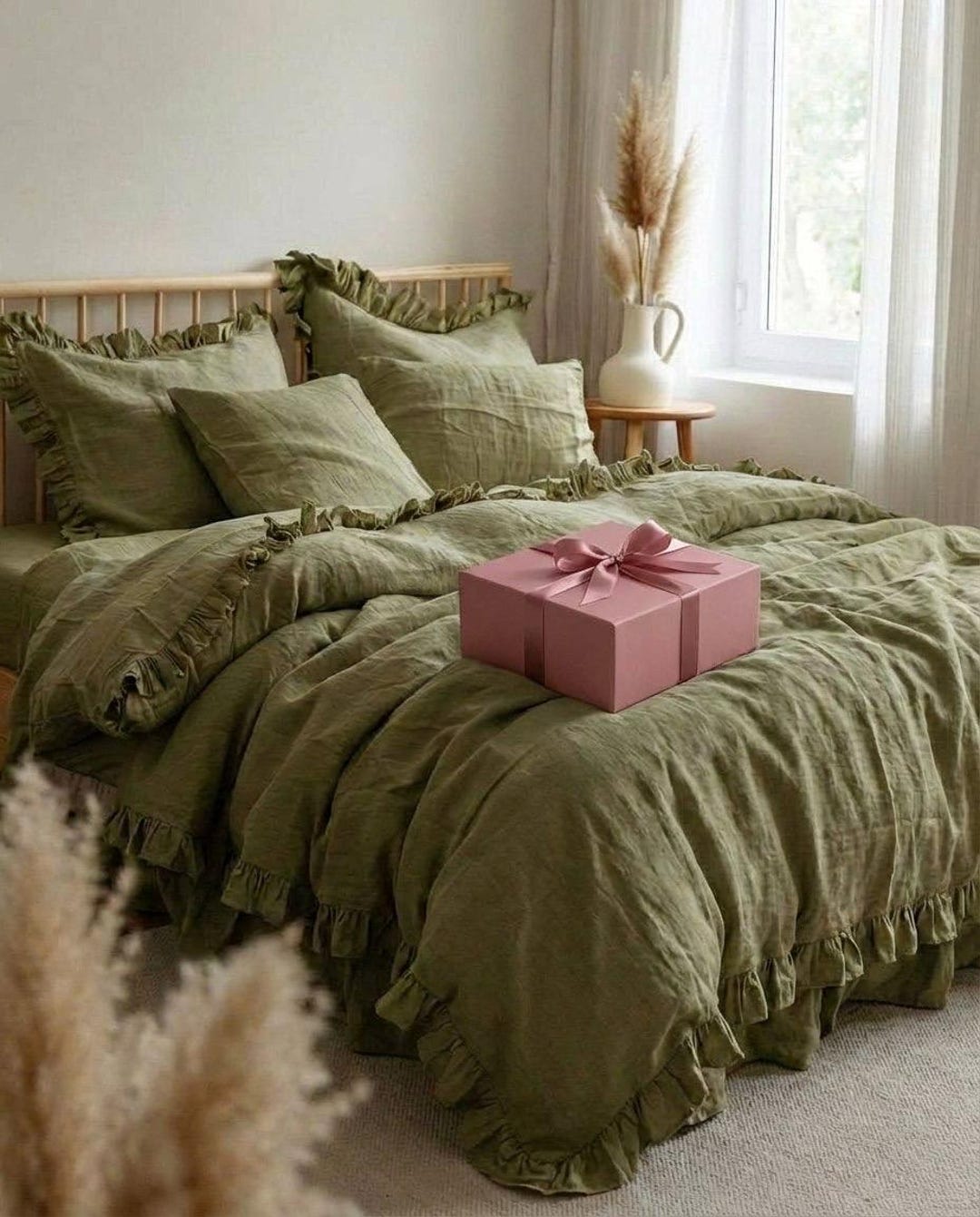 Eco Rapport Bedding Eco Luxe Linen Bedding Set – Premium All-natural Bedding, Duvet Cover ...