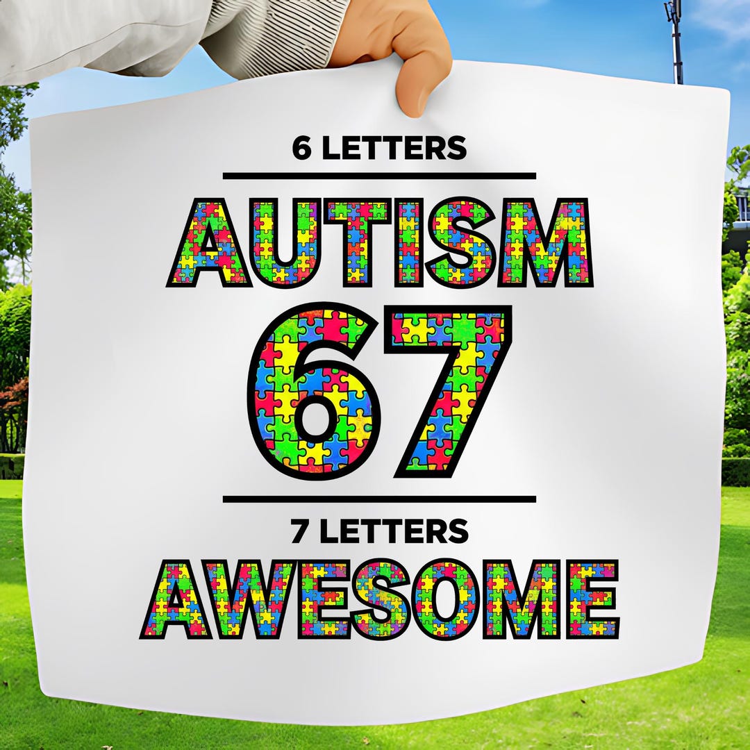 67 Autism Awesome PNG, Puzzle Piece Awareness Design, Neurodiversity ...