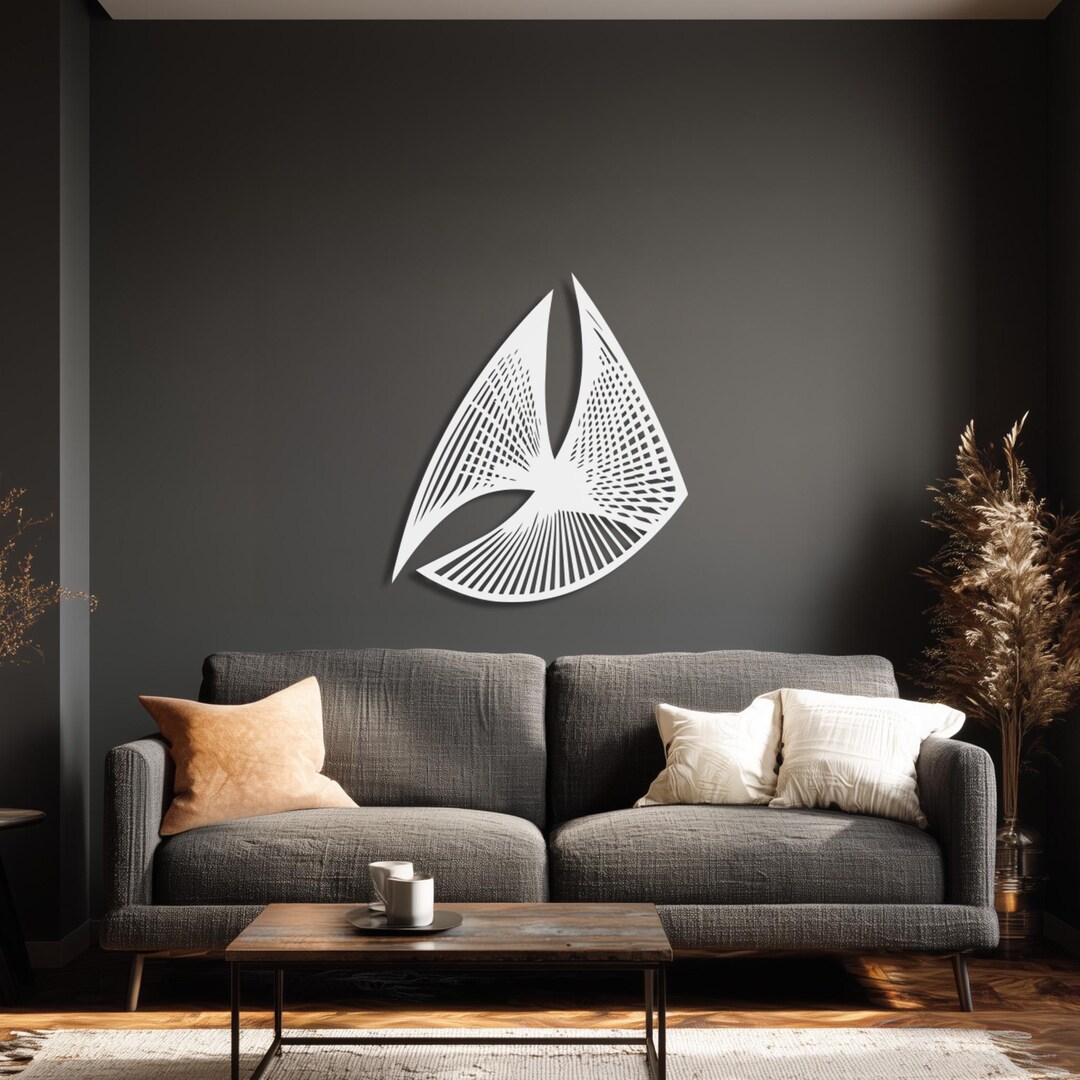 Abstract Geometric Metal Wall Art, Modern Minimal Line Sculpture Design ...