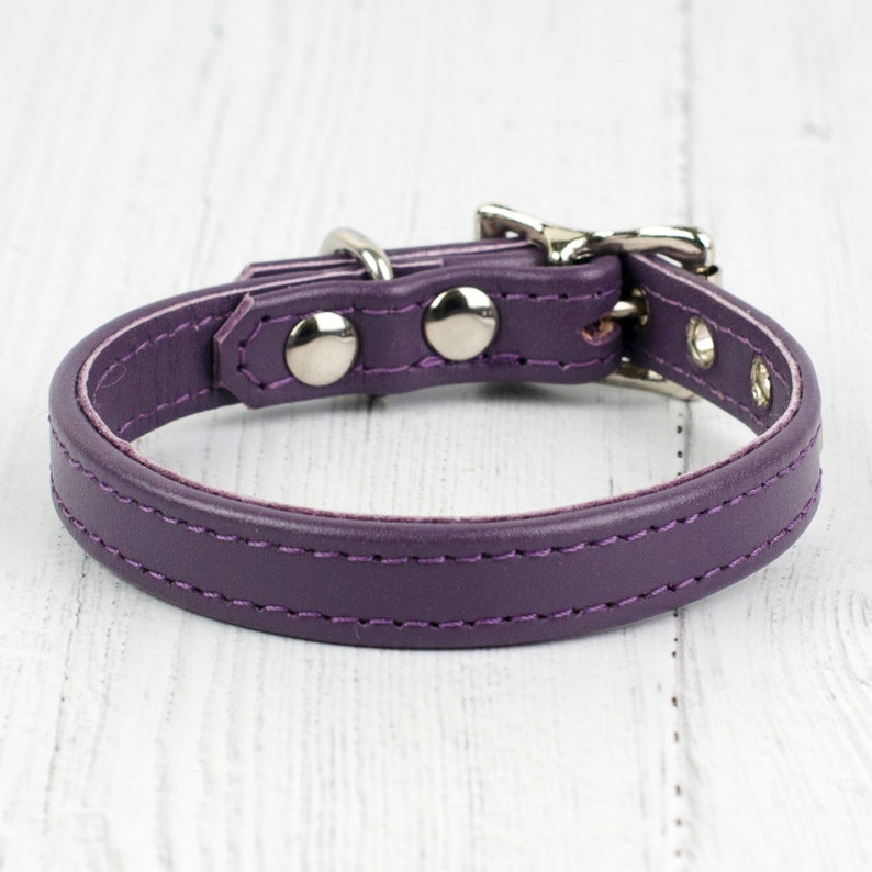 Thistle Italian Calf Leather Dog Collar image 1