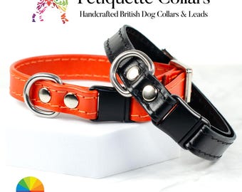 Adjustable Leather Cat Collar with Safety Buckle - 28 Colours