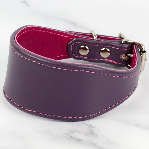 handmade leather whippet collars
