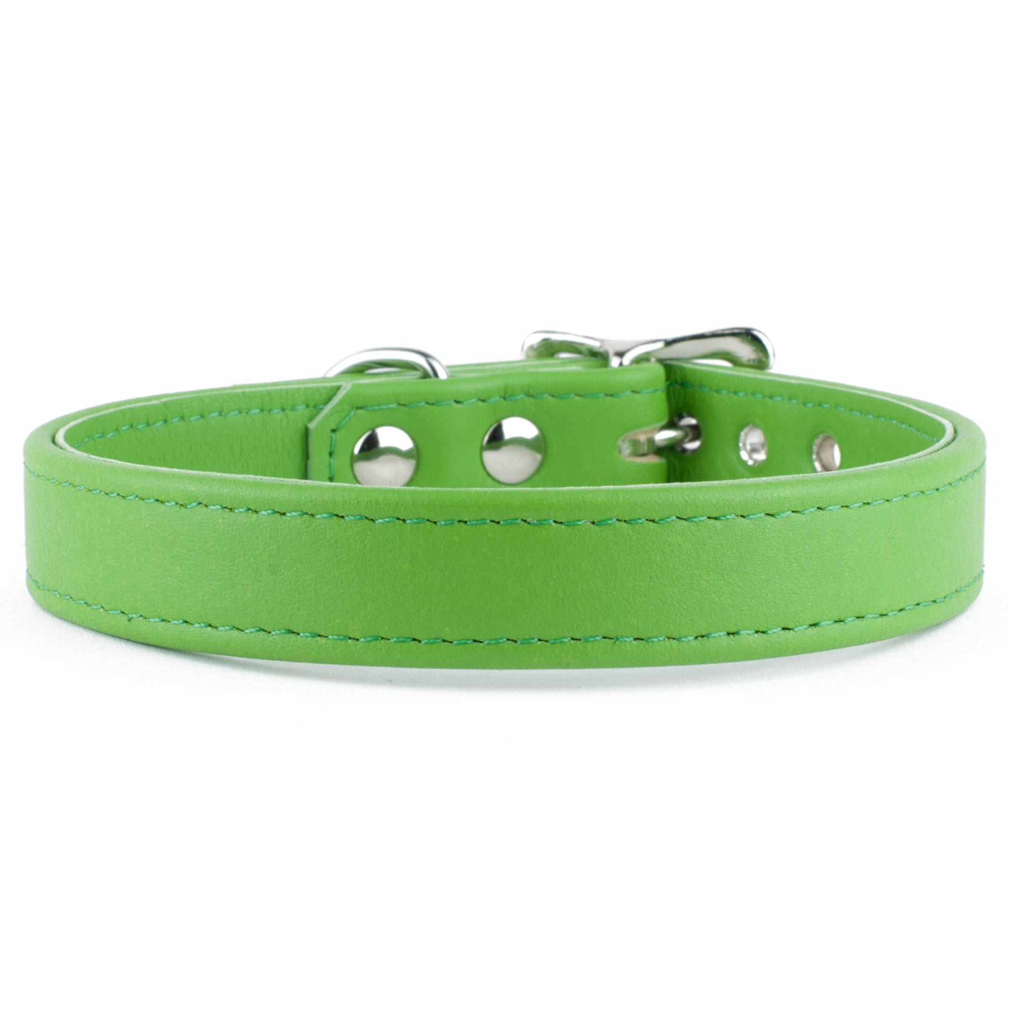 Lime Green Handmade Leather Dog Collar Etsy