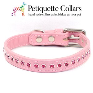 Pink Swarovski Dog Collar - Cute Pink Bling Collar for Girl Dogs