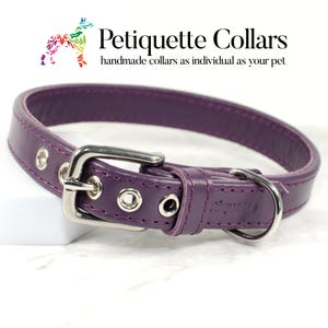 Lilac Leather Dog Collar – Handmade Purple Collar for Dogs