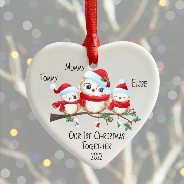 Single Mum Christmas Ornament | Our Family Christmas Bauble | Mum and Child | Gift for Single Mummy