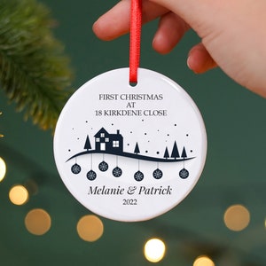 First Christmas New Home Keepsake | Christmas Silhouette | Housewarming Gift | Xmas Ornament New Home | Moving In Decoration