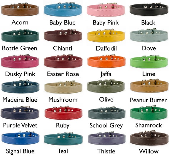 handmade leather whippet collars