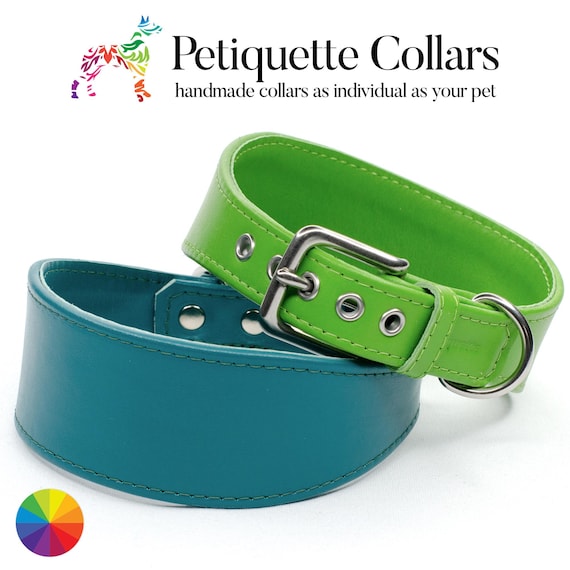 Handmade Italian Leather Greyhound Collar: 2