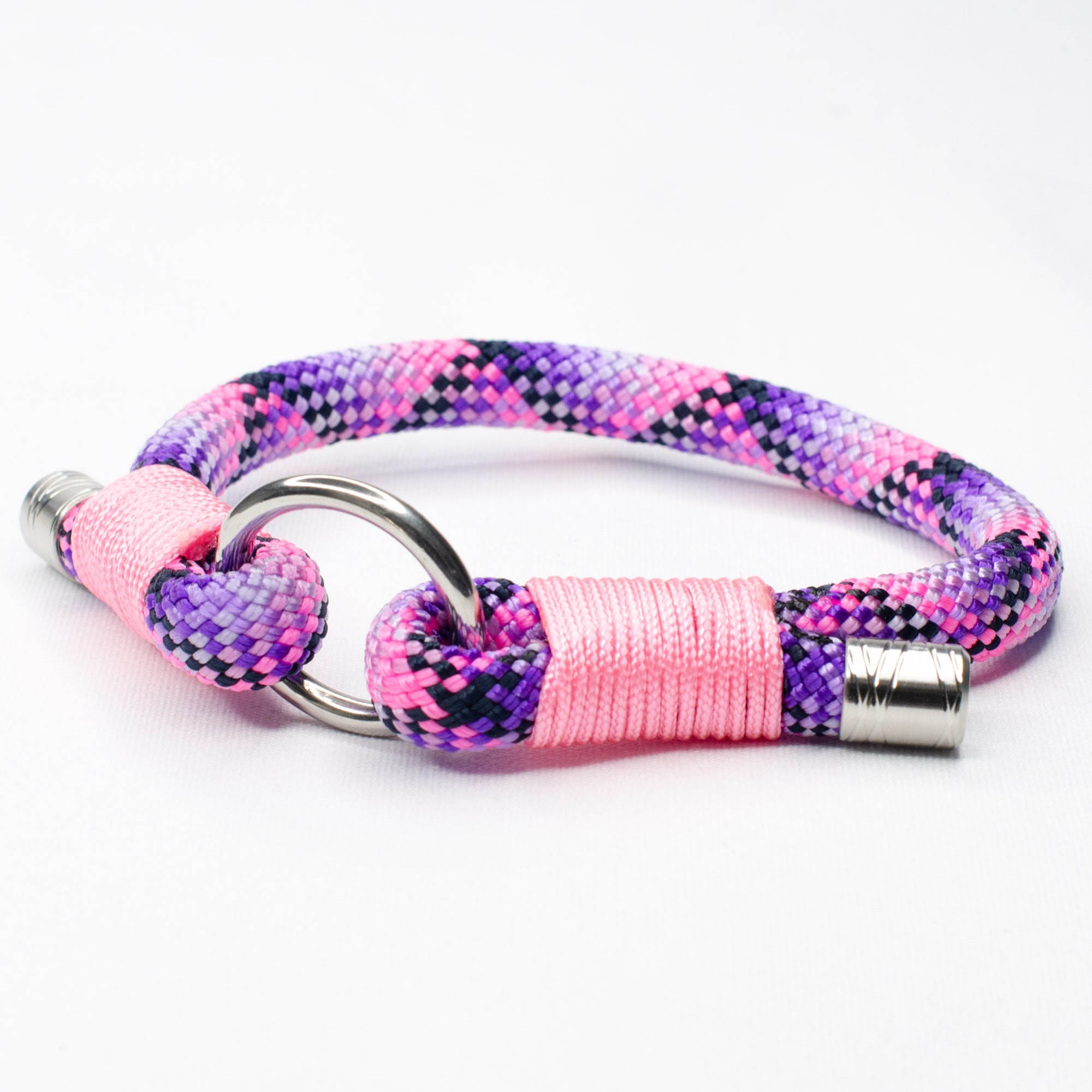 Pink rope dog collar cheap