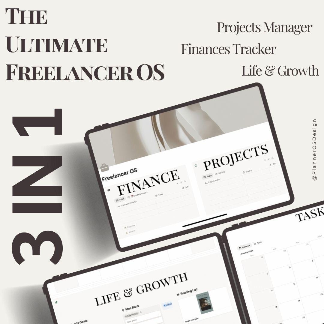 Freelancer Notion Template, Business Planner, Project & Client CRM ...