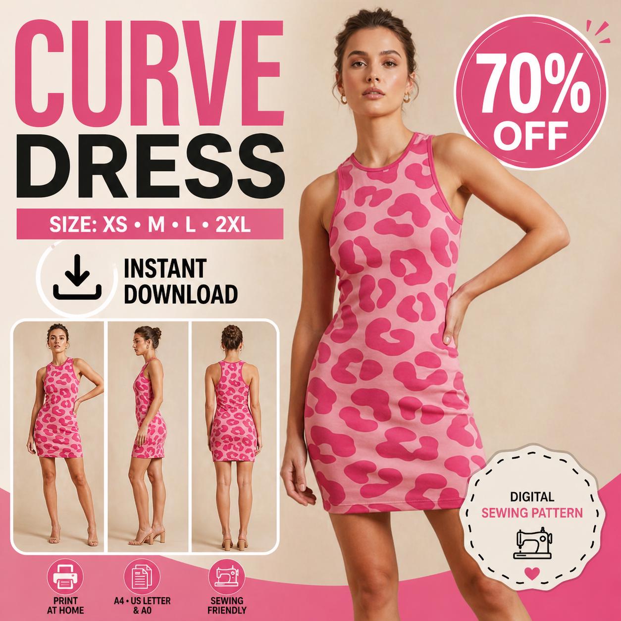 Pink Bodycon Mini Dress - Etsy