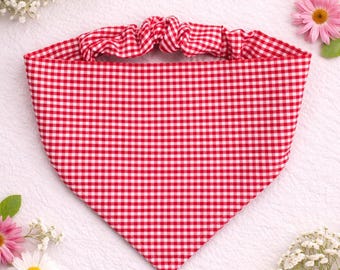 Instapbandana rood gingham-motief