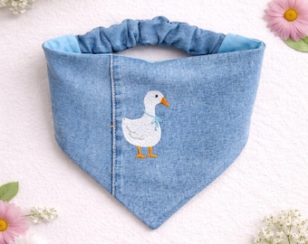 Silly Goose Slip On denim pet bandana blauw