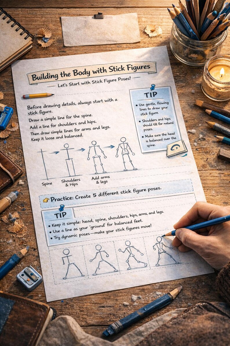 Figure Drawing Guide – Step-by-step Human Anatomy for Beginners - Etsy