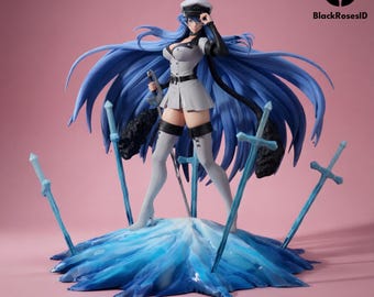 Figura STL de la Comandante Emperatriz Congelada / Diorama de Anime Militar de Hielo (Descarga Digital)