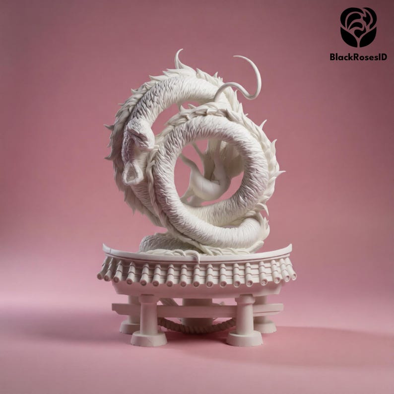 stl haku dragon form figure stl chihiro falling