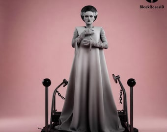 Bride of Frankenstein STL Figure for 3D Printing Horror Collectible