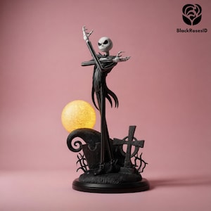 Jack Skellington STL Mardrömmen före jul-statyn