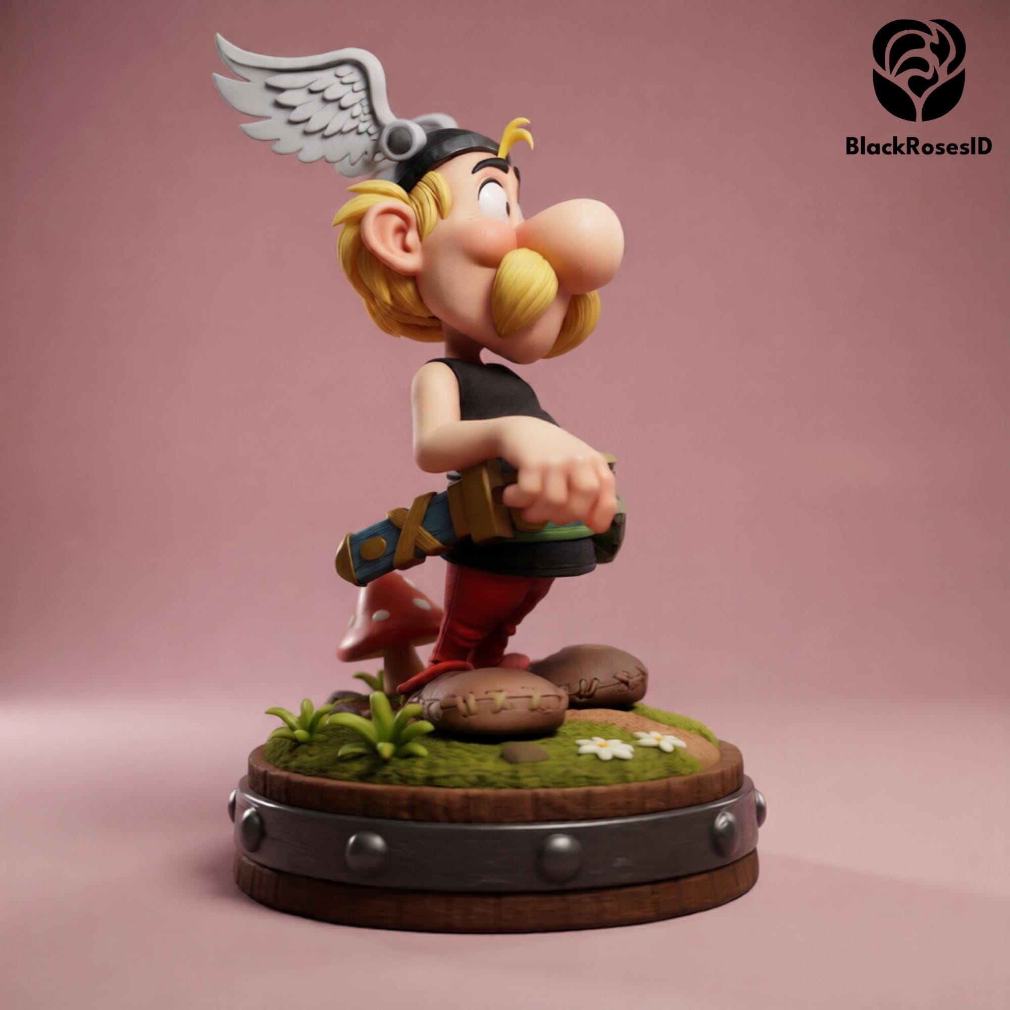 Stylized Asterix Toon 3D Model Figure (digital Download) - Etsy