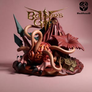 Modelo STL do Devorador de Intelecto Chibi | Criatura Cerebral de Baldur's Gate 3 (Download Digital)