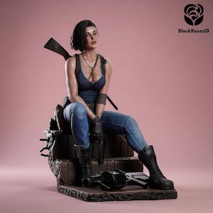 Jill Valentine STL Statue and Bust | 1/6  1/10 Scale Survival Horror Heroine Model