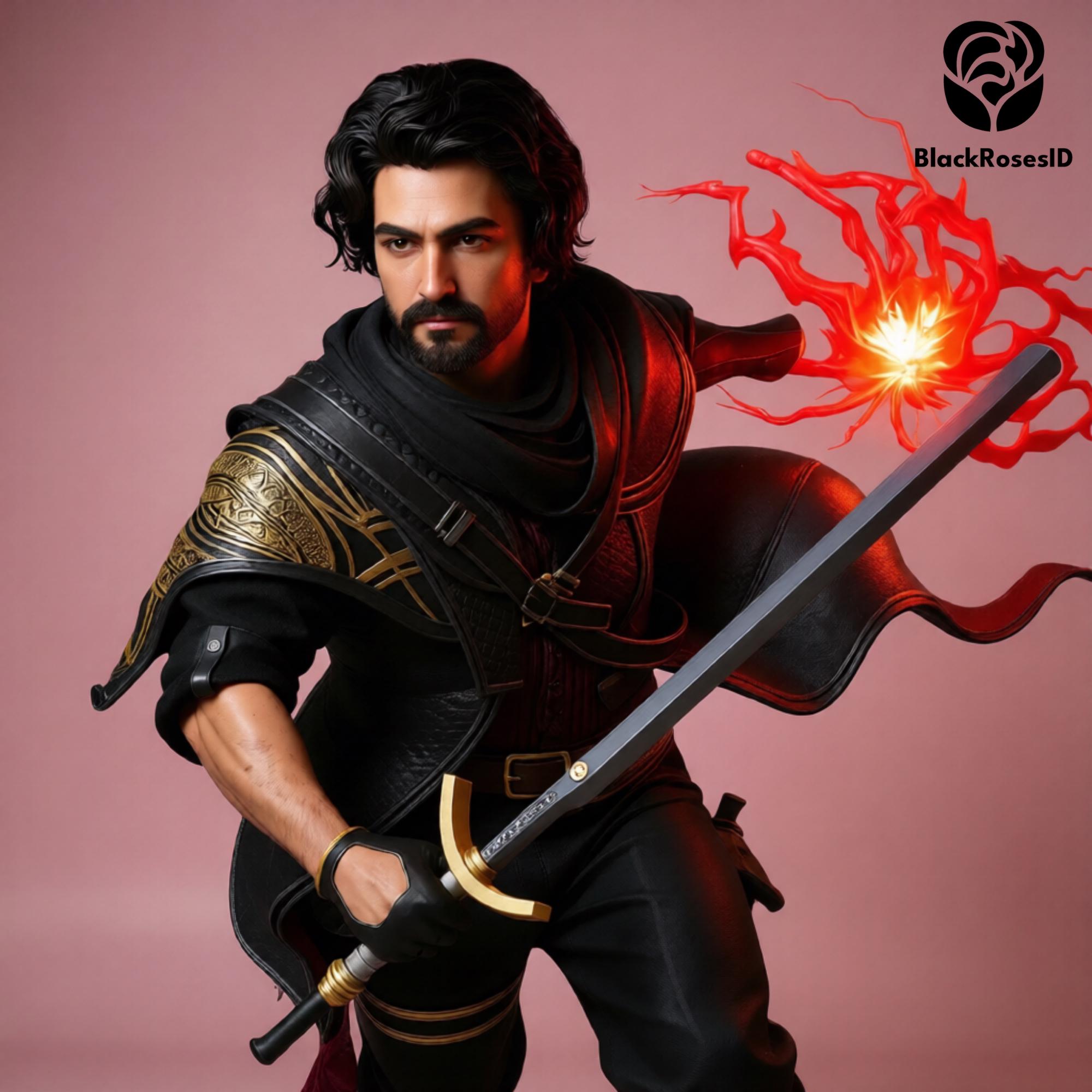 Sword Model Dynamic Gustave RPG Warrior STL Model | Dynamic Sword Pose, Magic Effect ...