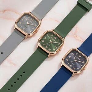 Orologio Da Donna Quadrato Moda - Cinturino In Finta Pelle, Movimento Al Quarzo, Quadrante Analogico Senza Numeri