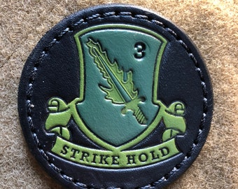 504 PIR 1x lederen patch (ingetogen)