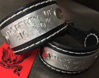 Customized leather bracelet