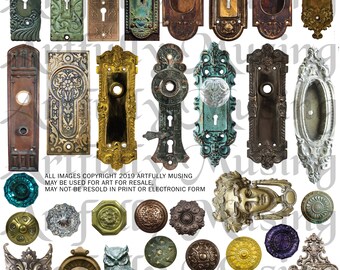 antique door knobs and backplates