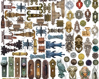 Mini Hardware Collage Sheet- Digital Printable - Instant Download (2237)