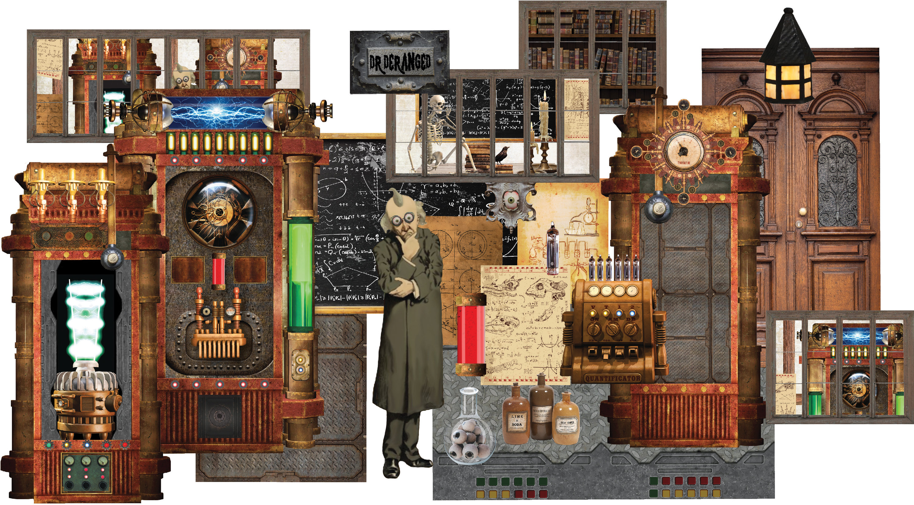 Mad Scientist Laboratory Grimsley Village Miniature Halloween Separate  Image Set Clip Art Digital Printable Instant Download 5054 - Etsy