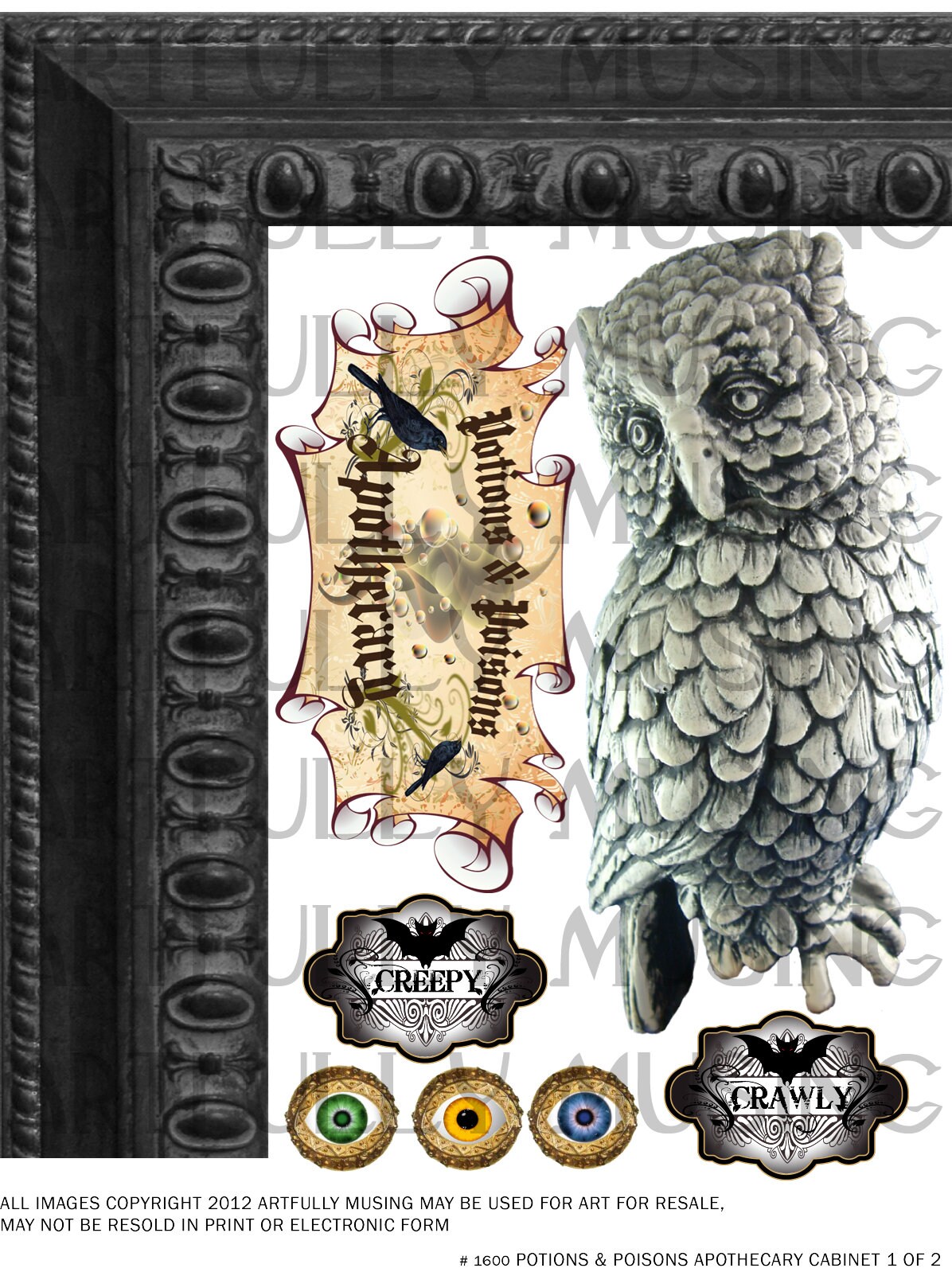2 Collage Sheet Set Witches Apothecary Cabinet Digital - Etsy