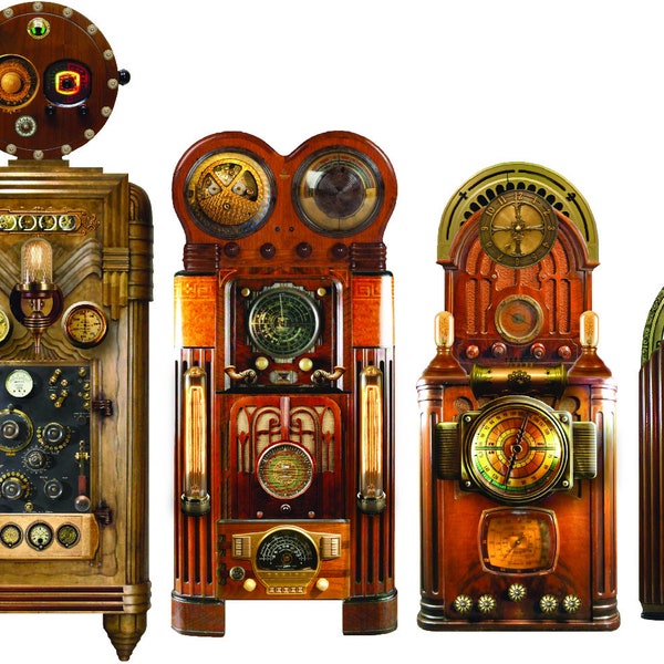 Steampunk Machines 52 Separate Image Set -  Digital Image Set Clip Art - Digital Printable - Instant Download (5084)