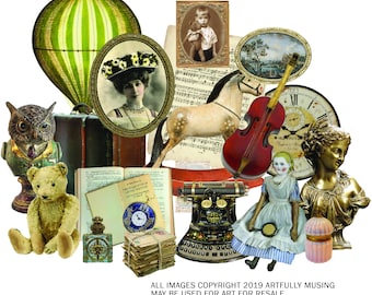 Remnants of the Past - 122 Separate Images - Digital Image Set Clip Art - Digital Printable - Instant Download (5080)