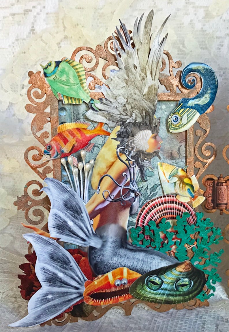 COLORFUL FISH Collage Sheet Digital Printable Instant - Etsy