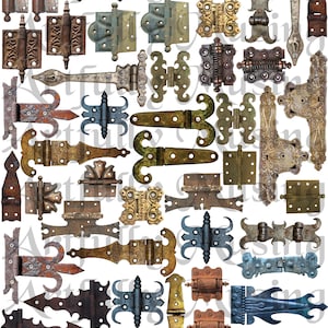 Hinges Collage Sheet- Digital Printable - Instant Download (2236)