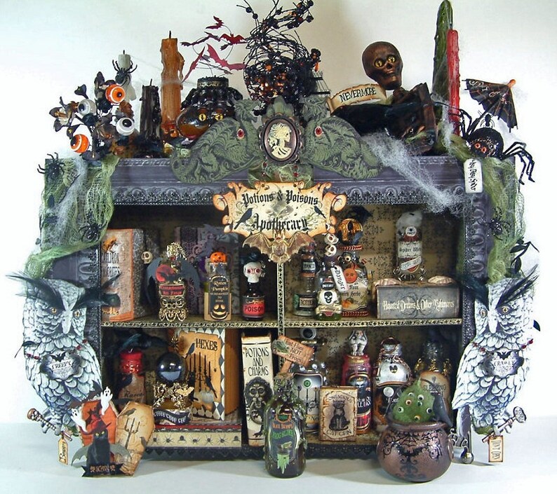 2 Collage Sheet Set Witches Apothecary Cabinet Digital - Etsy