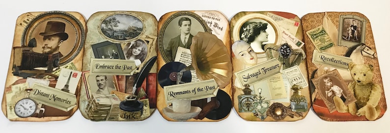 Remnants of the Past #1 Ephemera Collage Sheet- Digital Printable ...