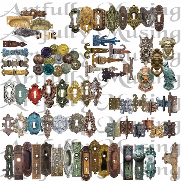 Hardware -  87 Separate Images -  Digital Image Set Clip Art - Digital Printable - Instant Download (5083)