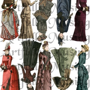 Victorian Ladies Women Collage Sheet - Digital Printable - Instant Download (1723)