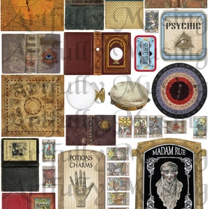 Gypsy Fortune Teller Collage Sheet Digital Printable - Etsy