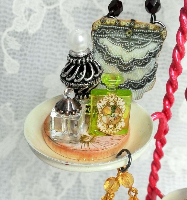 miniature perfume bottle labels ephemera collage sheet etsy